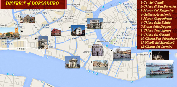 Dorsoduro map